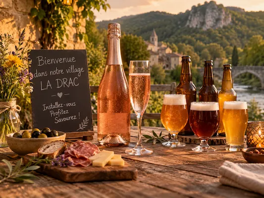 Pétillant rosé et bières artisanales offerts